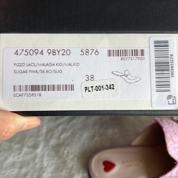 Woman’s Gucci Princeton Lace Horsebit Pink/Beige Leather Mule. Size 38. Size 8 - Picture 11 of 11